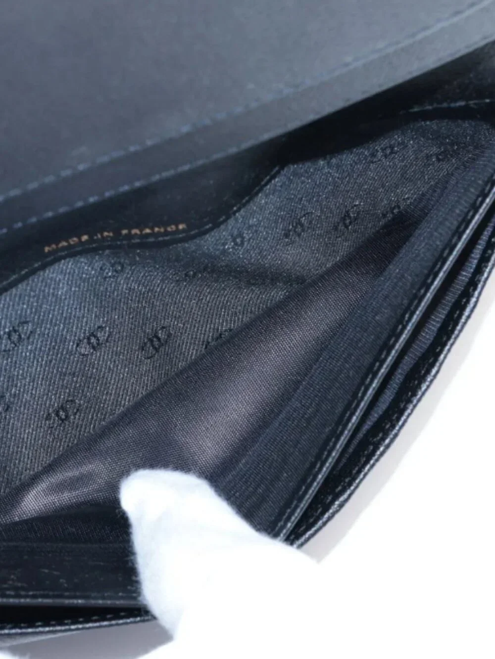 Chanel CC Logo Button Leather Long Wallet Black